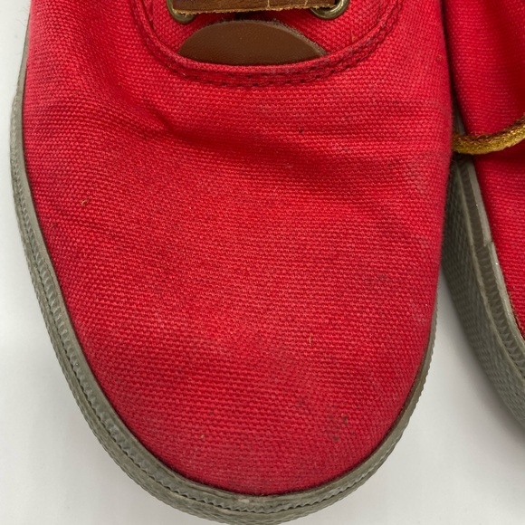 Polo Red Canvas Sneakers With Leather Laces - Picture 7 of 10